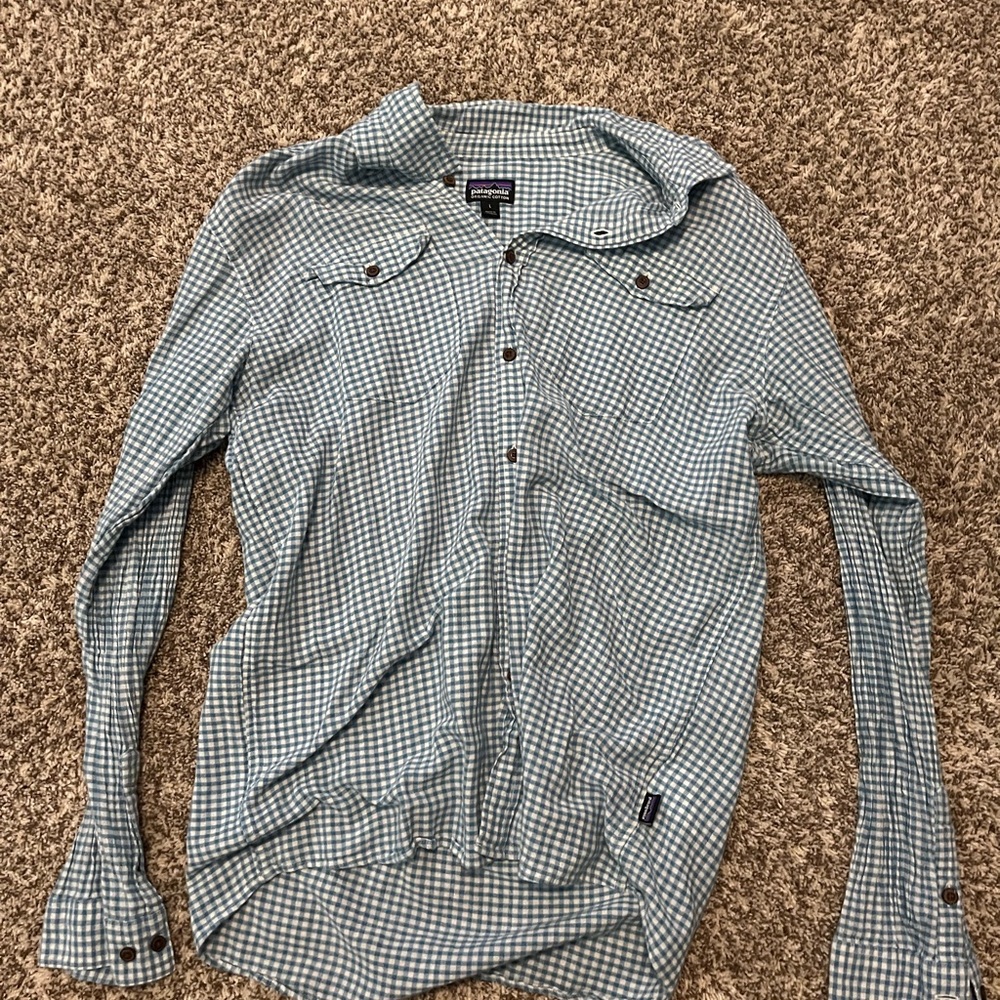 Patagonia Blue Casual Button Down Shirt